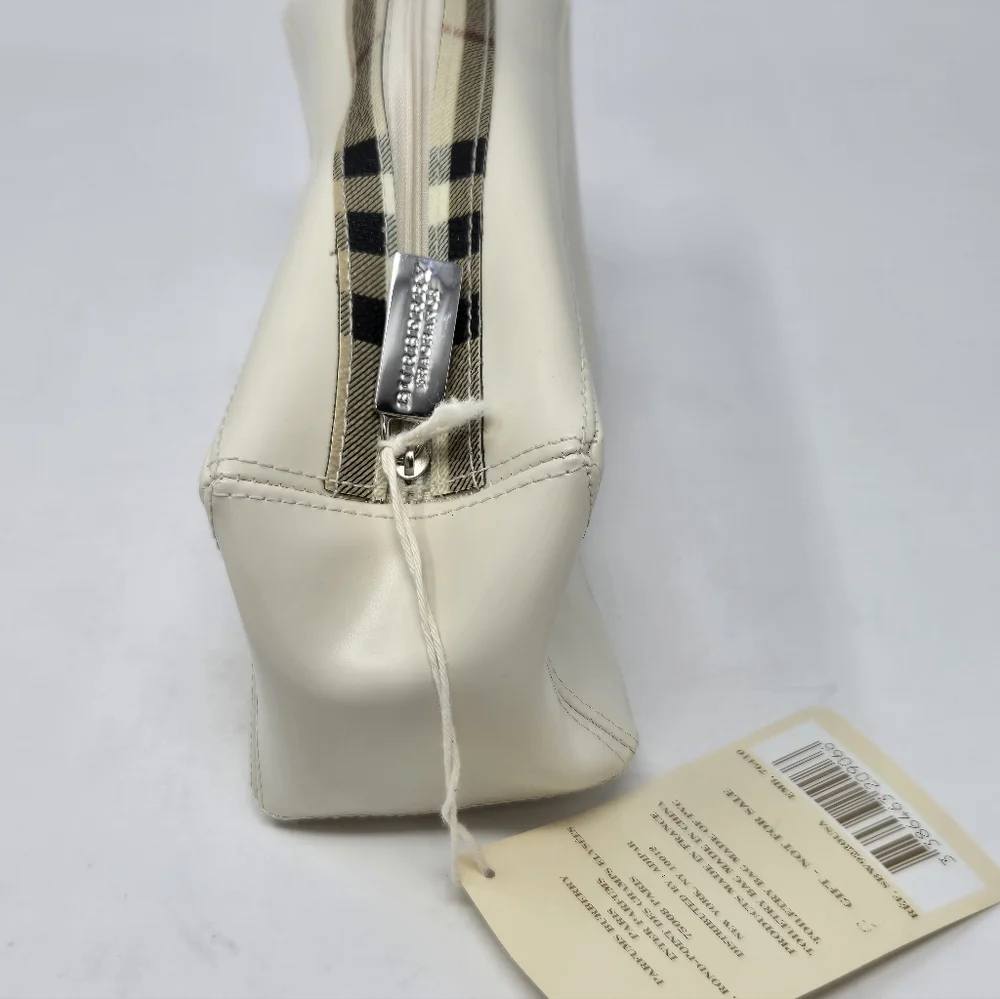 NWT BURBERRY FRAGRANCE TRAVEL POUCH CREAM NOVA CHECK PLAID COSMETIC MAKEUP CASE - Picture 13 of 14
